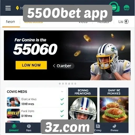 Promoções e bônus disponíveis no 5500bet app